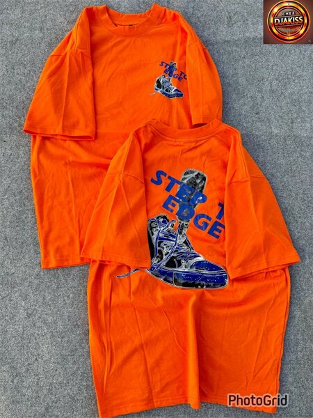 T-shirt orange décontracté