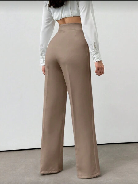 Pantalon large taille haute élégant