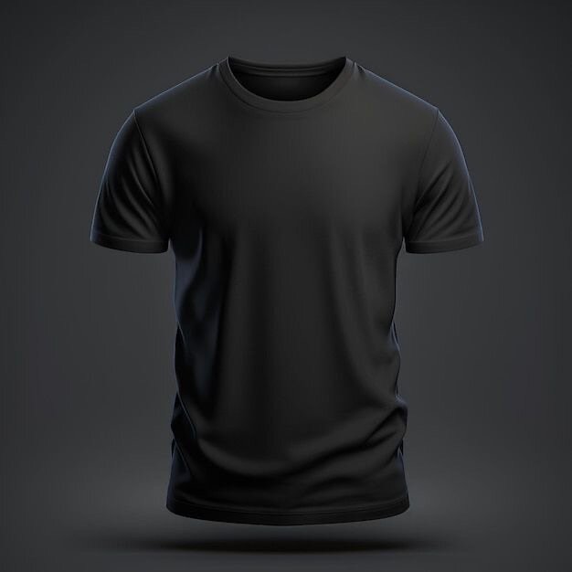 Heavy cotton black t shirt