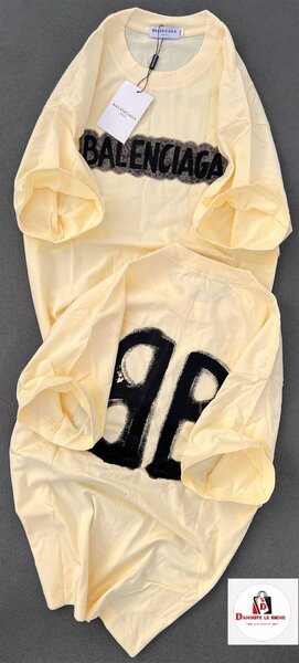 T-shirt Balenciaga jaune