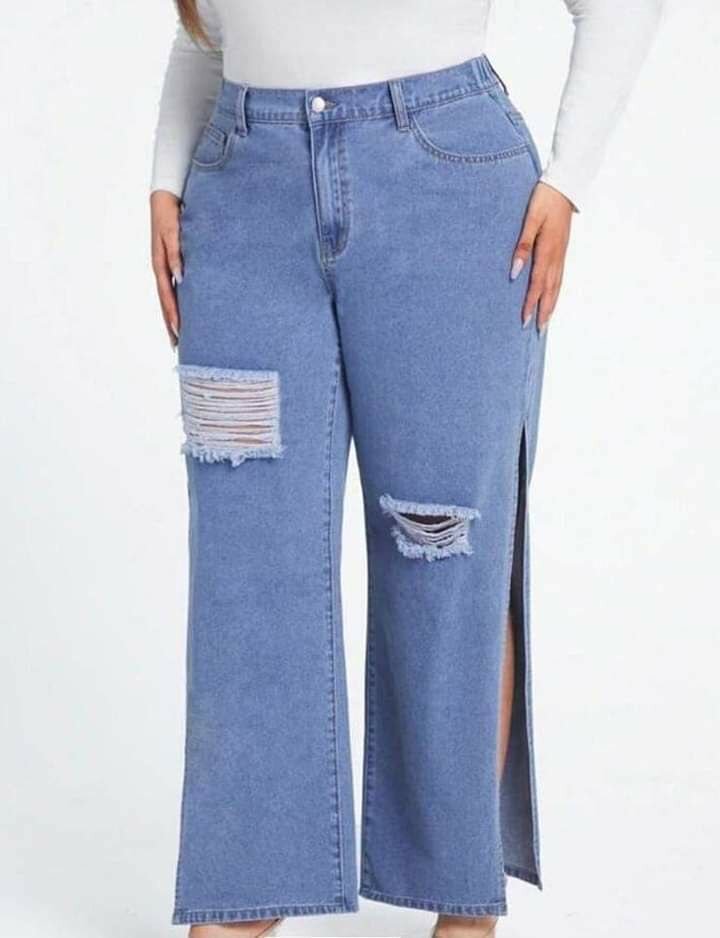 Jeans avec fentes pour femmes