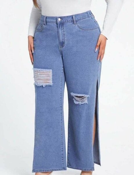 Jeans avec fentes pour femmes