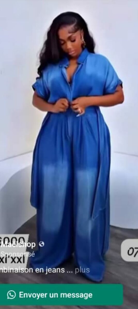 Combinaison fluide en jean