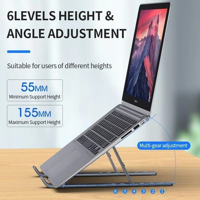 ADJUSTABLE Metal LAPTOP STAND