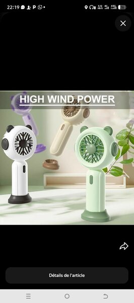 Ventilateur Portable Silencieux