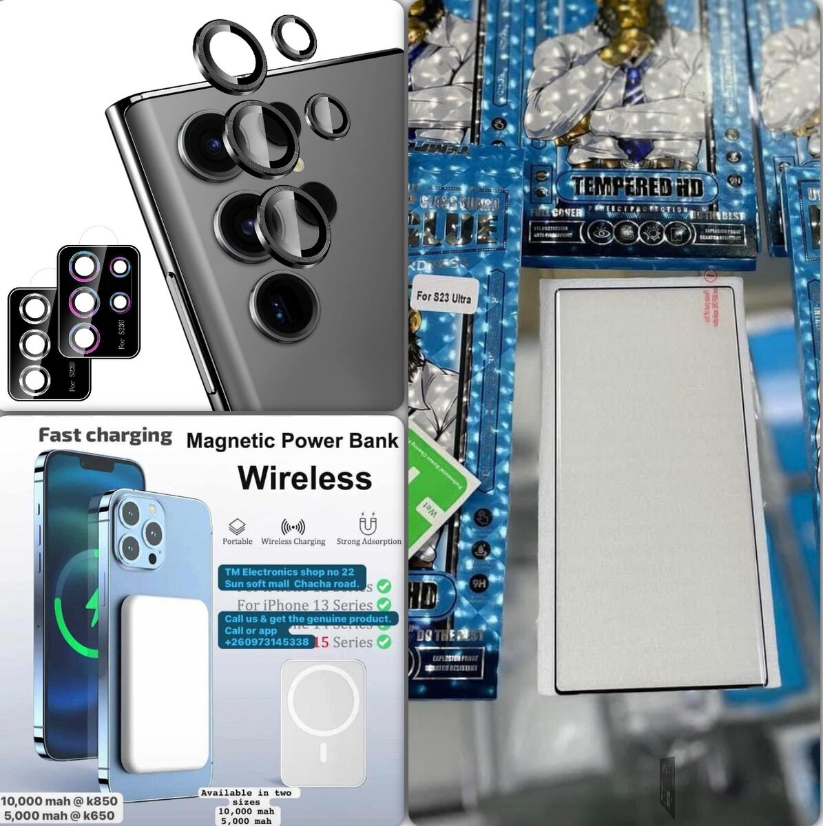 Charger glass protector and camera protectors