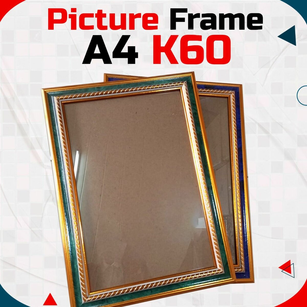 Gold Green, Gold Blue picture frames