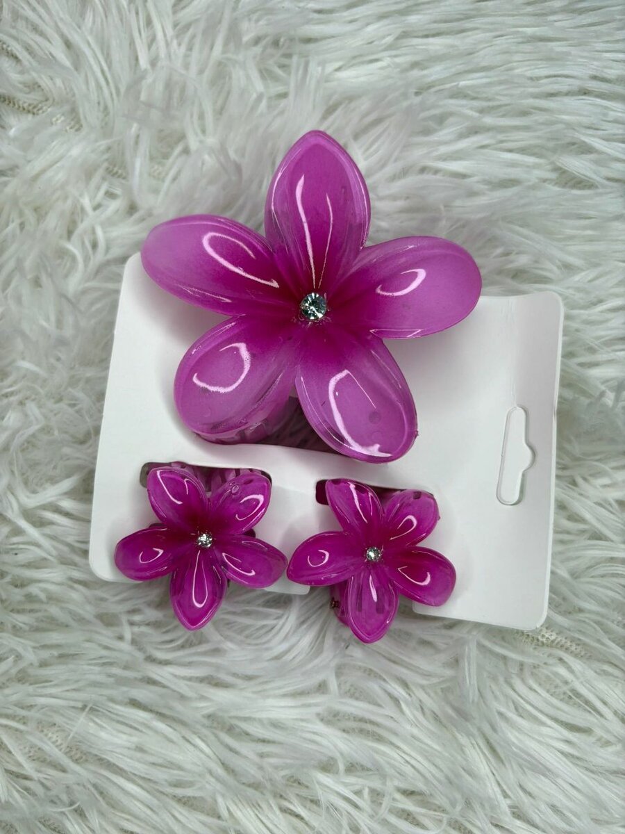 Lot de pinces à cheveux florales colorées