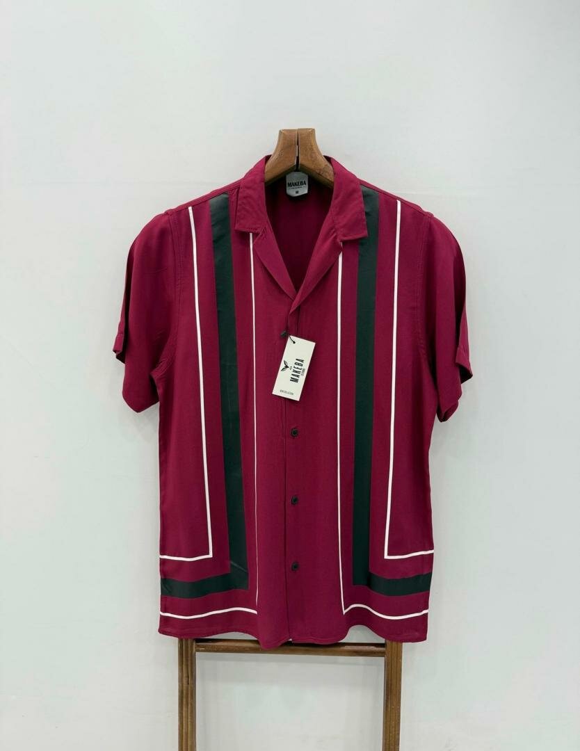 Chemise à rayures pour hommes