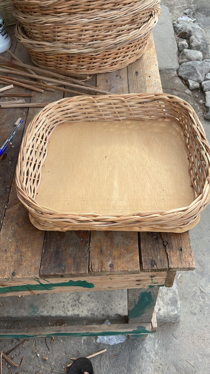 Panier en osier carré