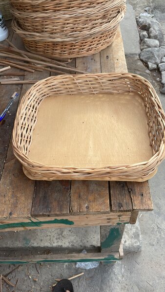 Panier en osier carré