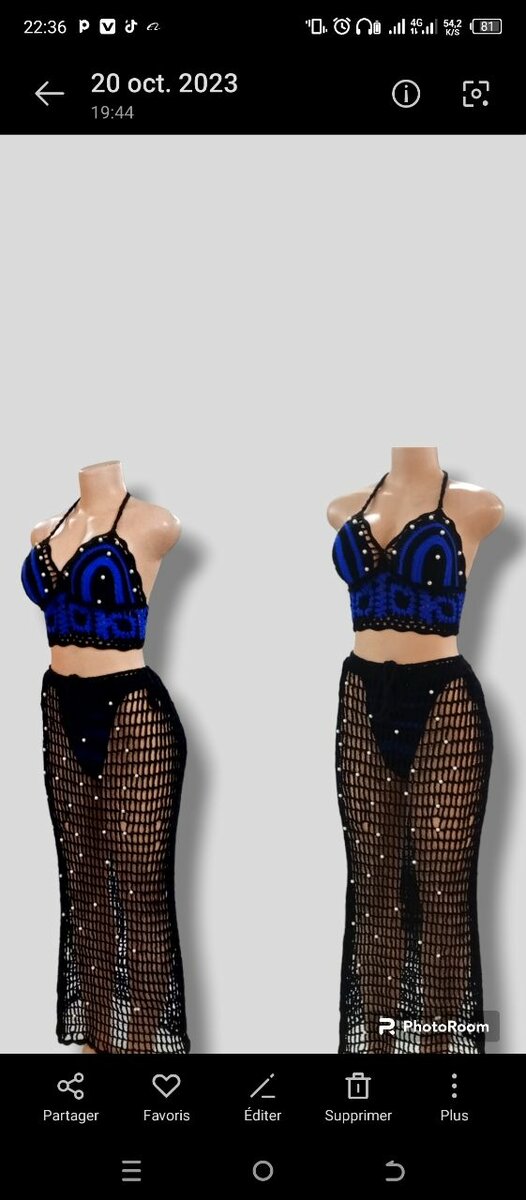 Tenue de plage crochet femme