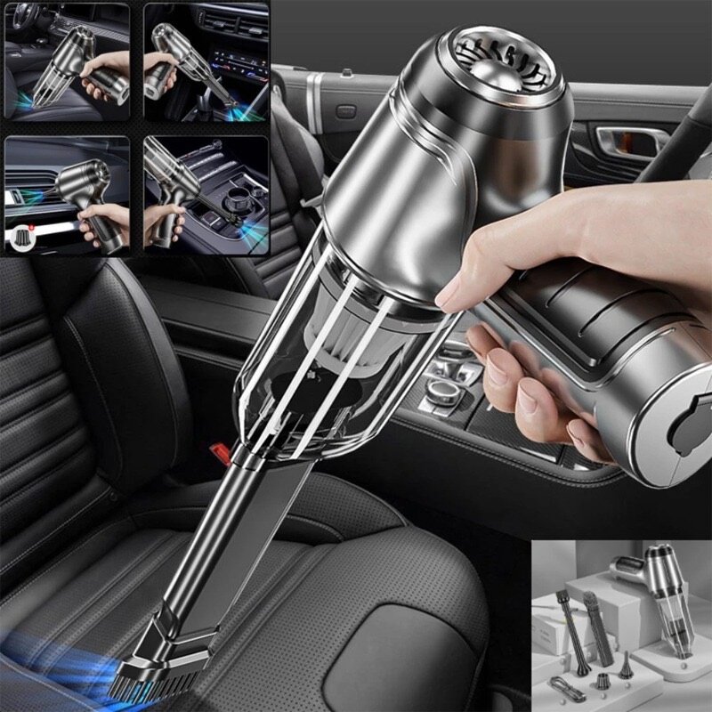 2 in 1 handheld Mini car vacuum cleaner with duster