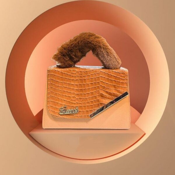 Girl's Crossbody Bag With Fur Handle