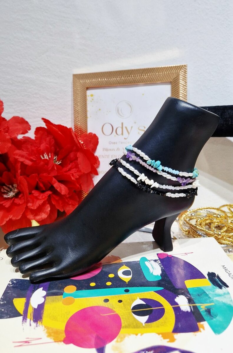 Bracelets de cheville en perle