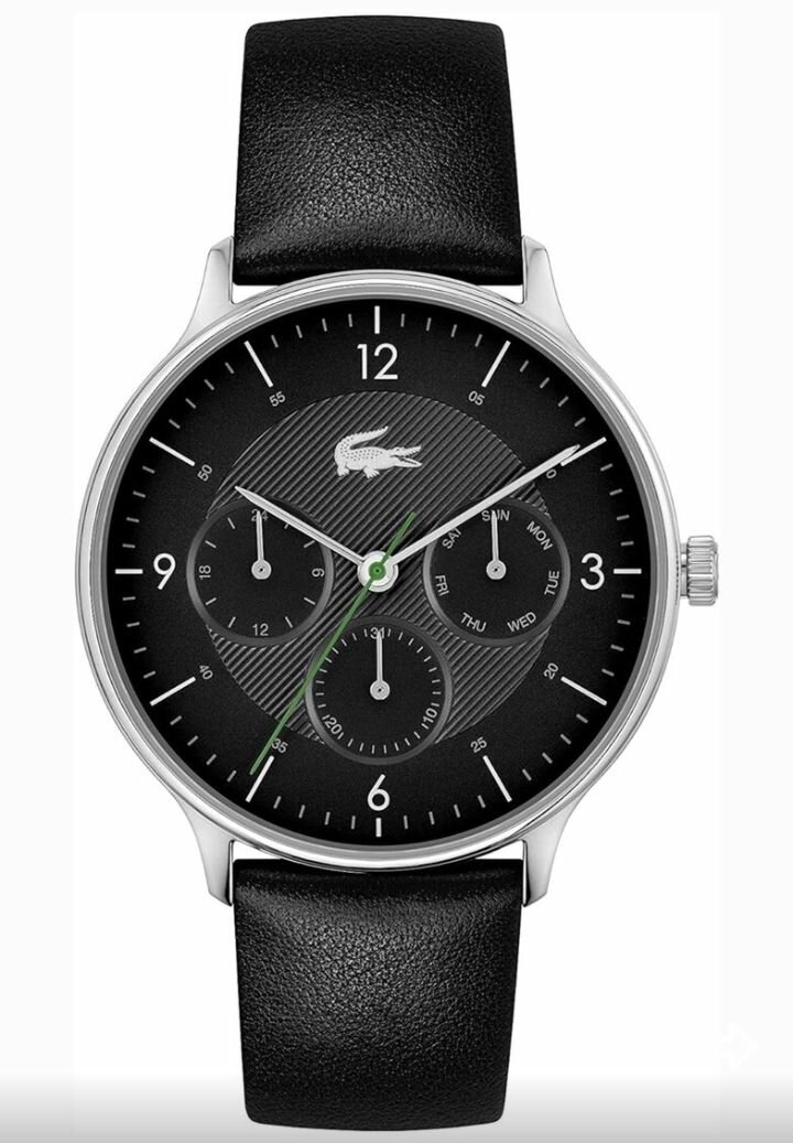 Montre bracelet cuir noir