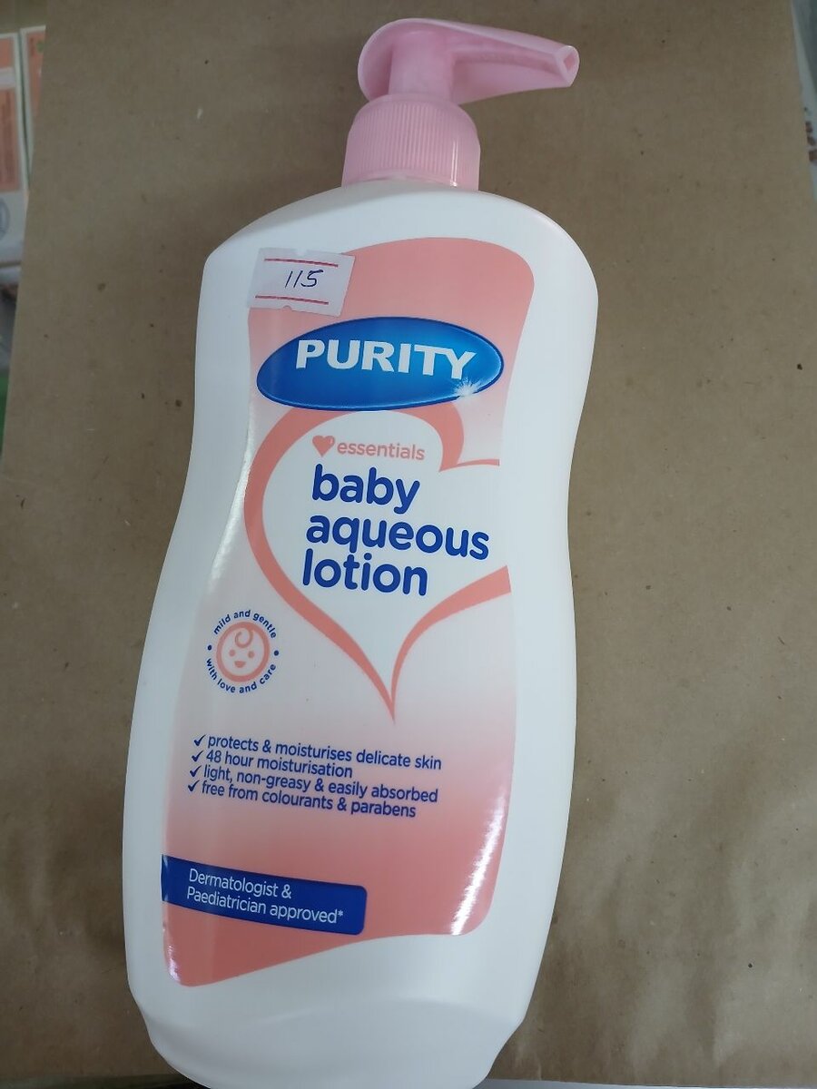 Purity baby aqueous lotion 500ml