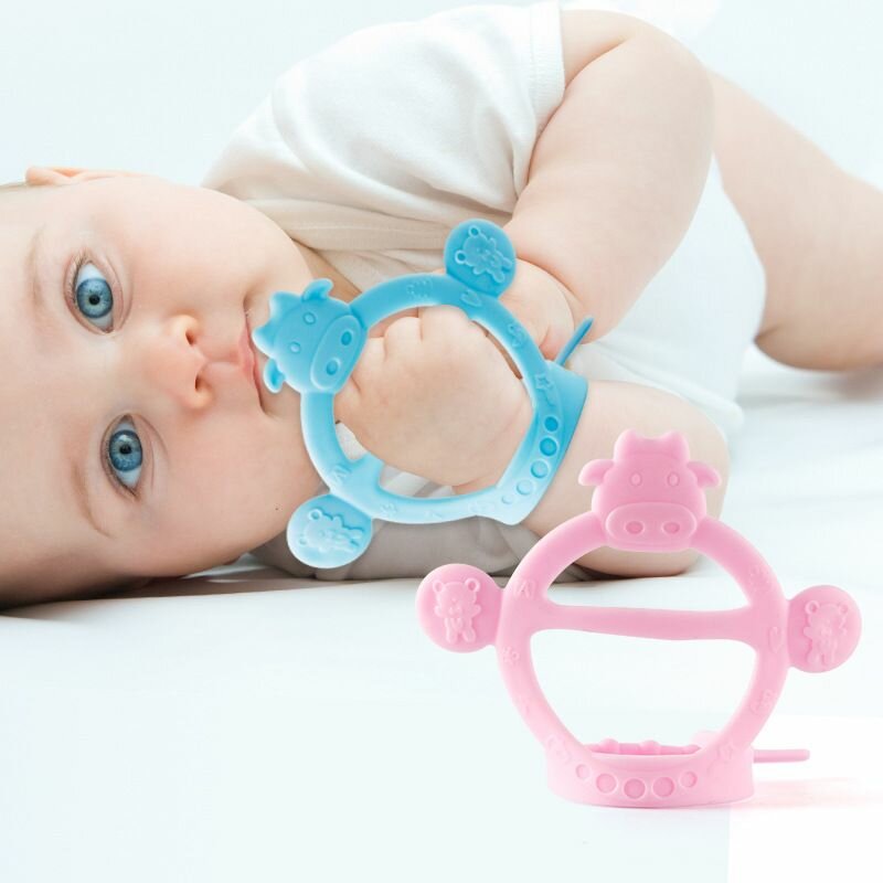 Adjustable Wristband Silicone Baby Teether  Safe and Comfor