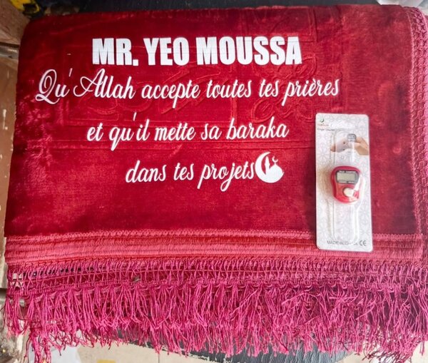 Tapis de prière personnalisé