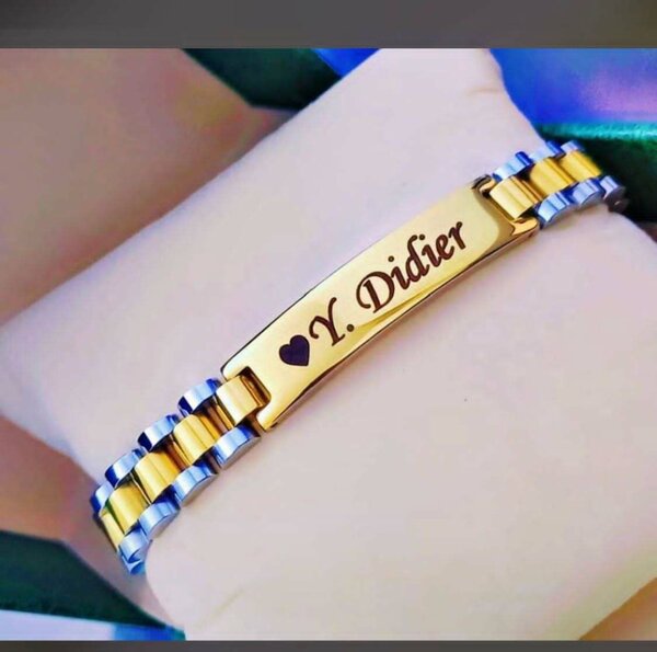 Gold & Silver Engraved Bracelet