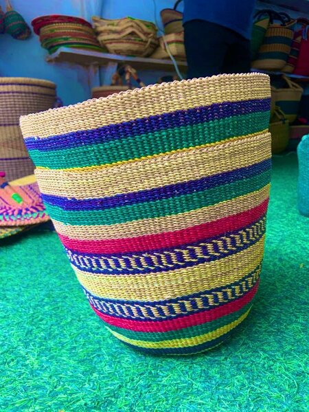 Straw Basket (Hand Woven)