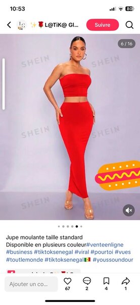 Jupe moulante élégante