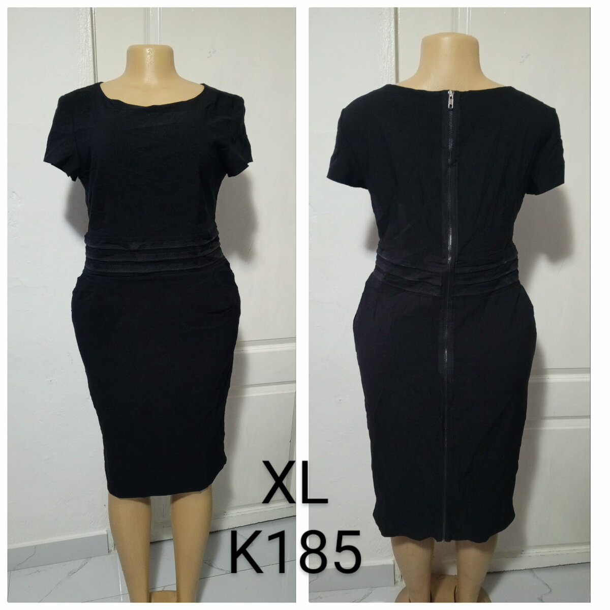 Women's Knee-length Black Dress, size XL