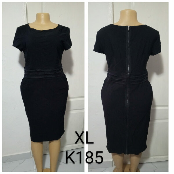 Women's Knee-length Black Dress, size XL