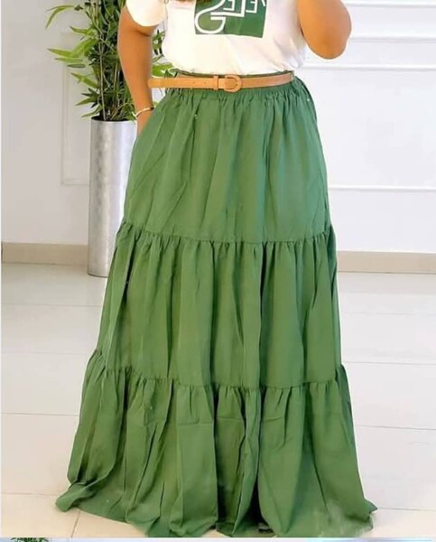 Jupe longue verte bohème