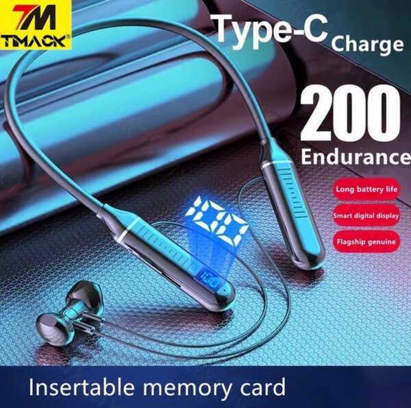 Bluetooth headset uses memory card Black