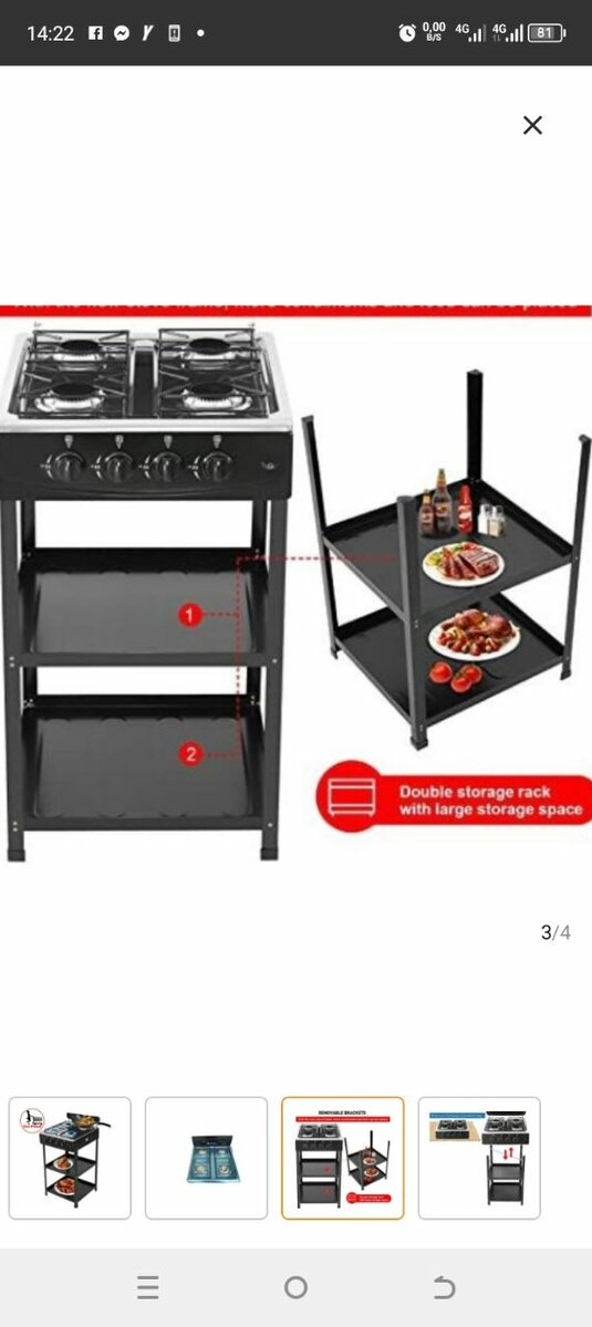 Cuisinière étagère