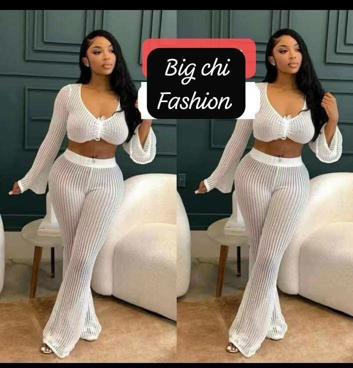 Tenue de Plage Maille Blanche