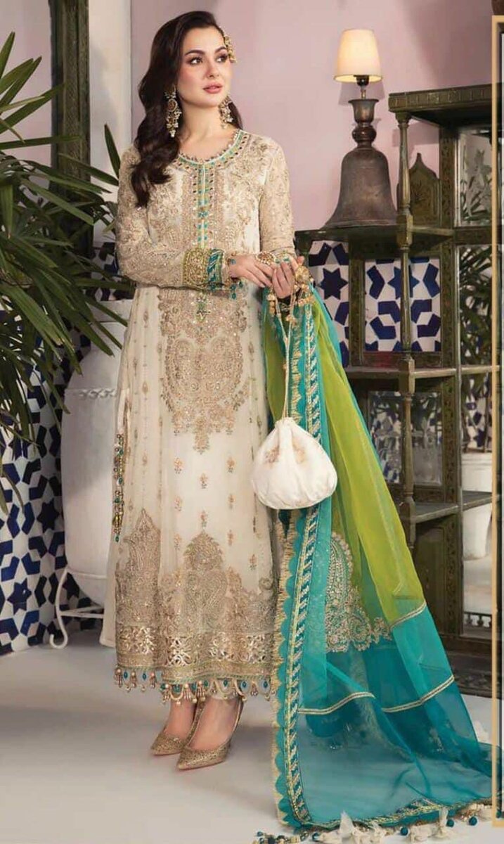 Shirt chiffon, dupatta organza, trouser silk