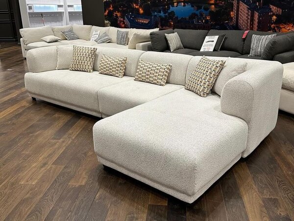 Canapé d'angle moderne blanc