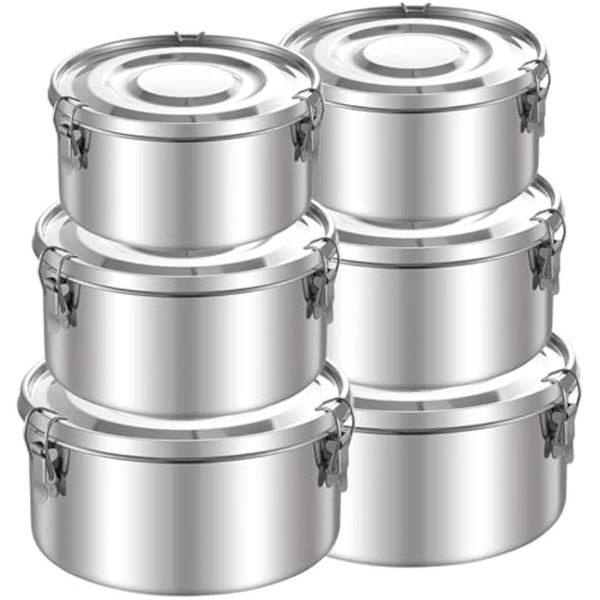 Boîtes de stockage inox empilables