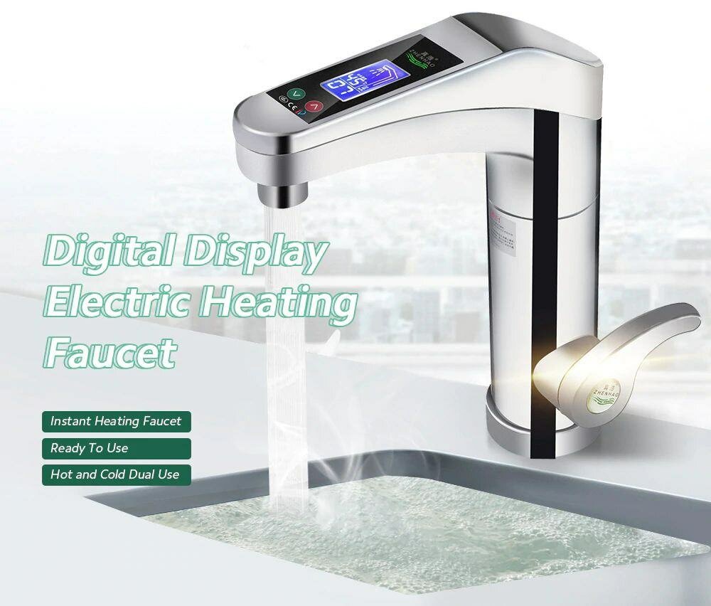 Water Heating Tap With Temperature Control