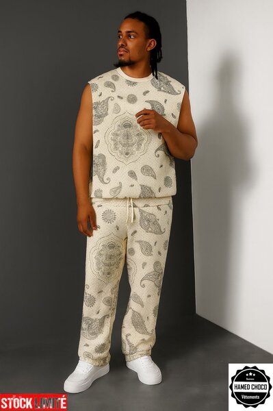 Ensemble casual imprimé homme