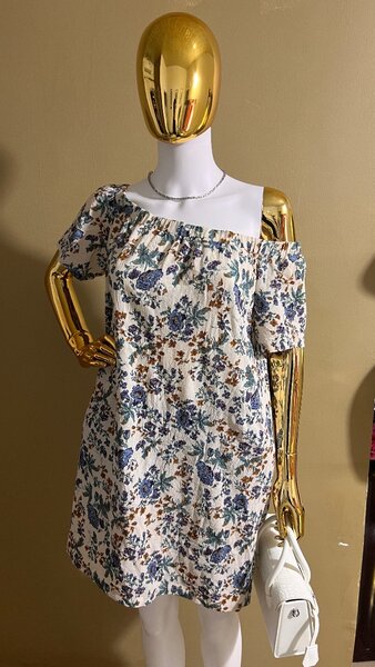 Robe Épaules Dénudées Imprimée