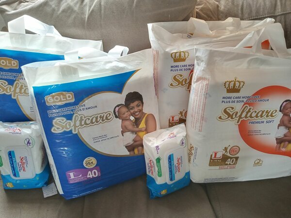 Softcare baby diaper and wipes for sale
