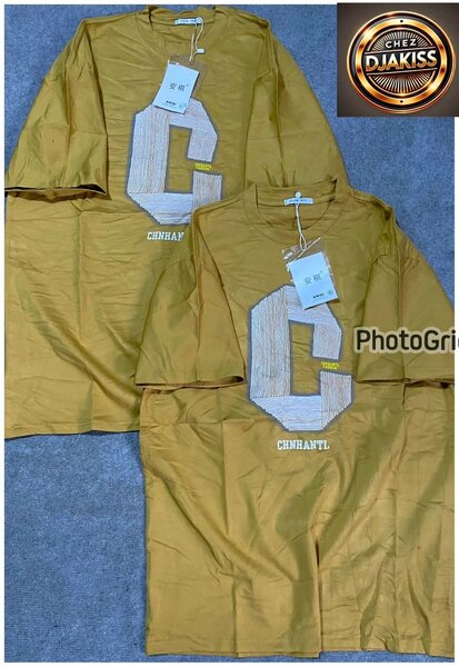 T-shirt jaune avec motif