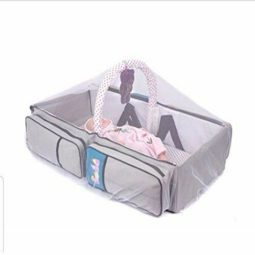 2-in-1 Baby Bed & Bag Combo - Gray