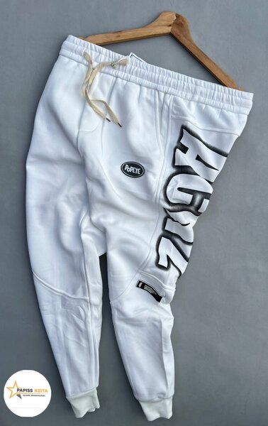 Jogging blanc confort homme