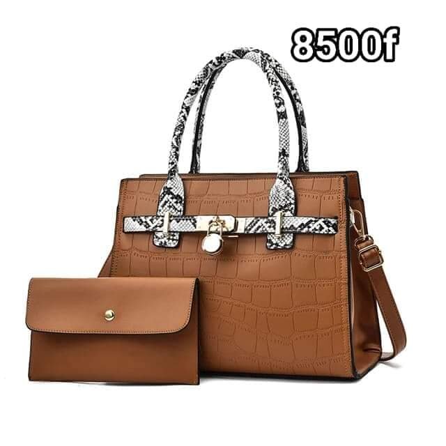 ensemble sac et portefeuille marron