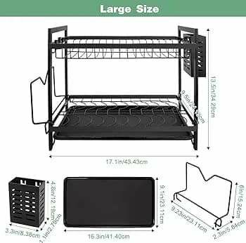 Égouttoir à vaisselle, égouttoir à vaisselle en acier inoxyd