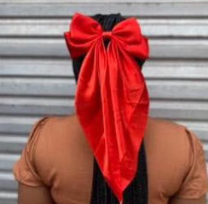 A bow on the hair