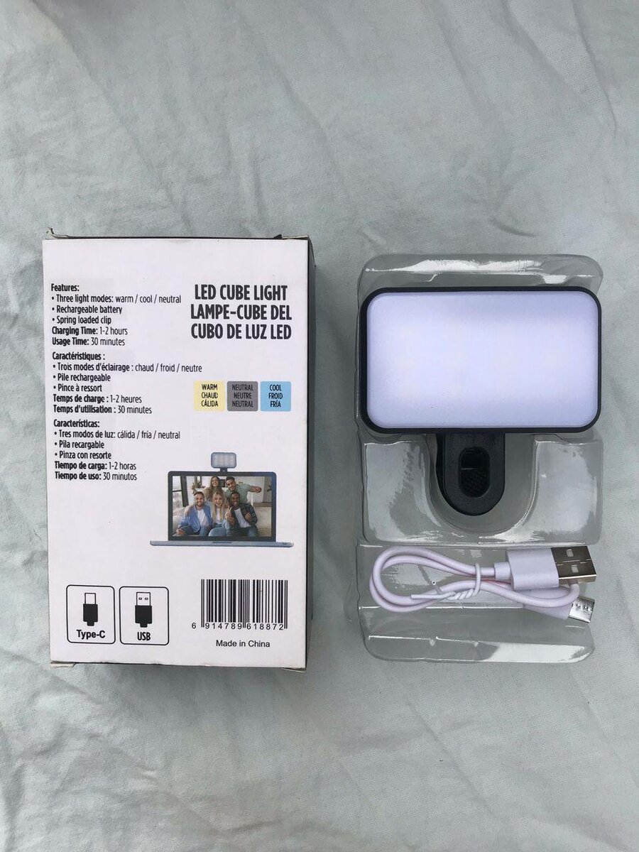 Mini led light selfie vidéo