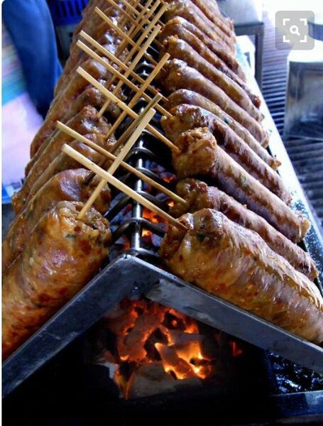 Brochettes poulet et saucisse