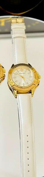 Women's watch with leather bracelet white