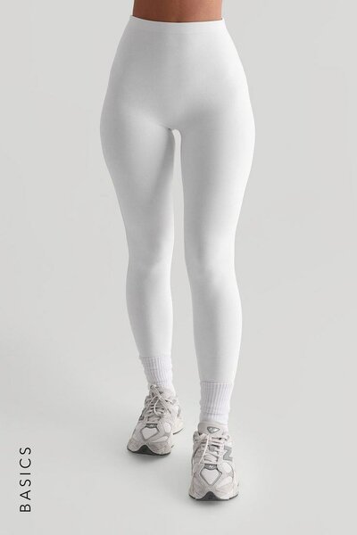 Legging blanc en coton