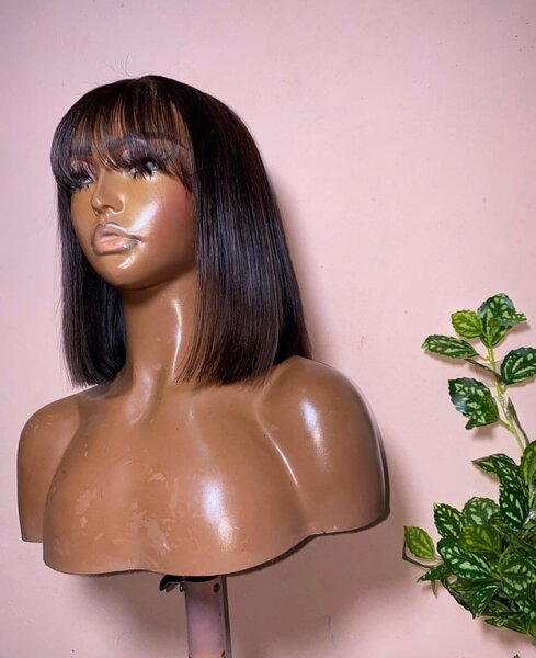 Fringe closure wig